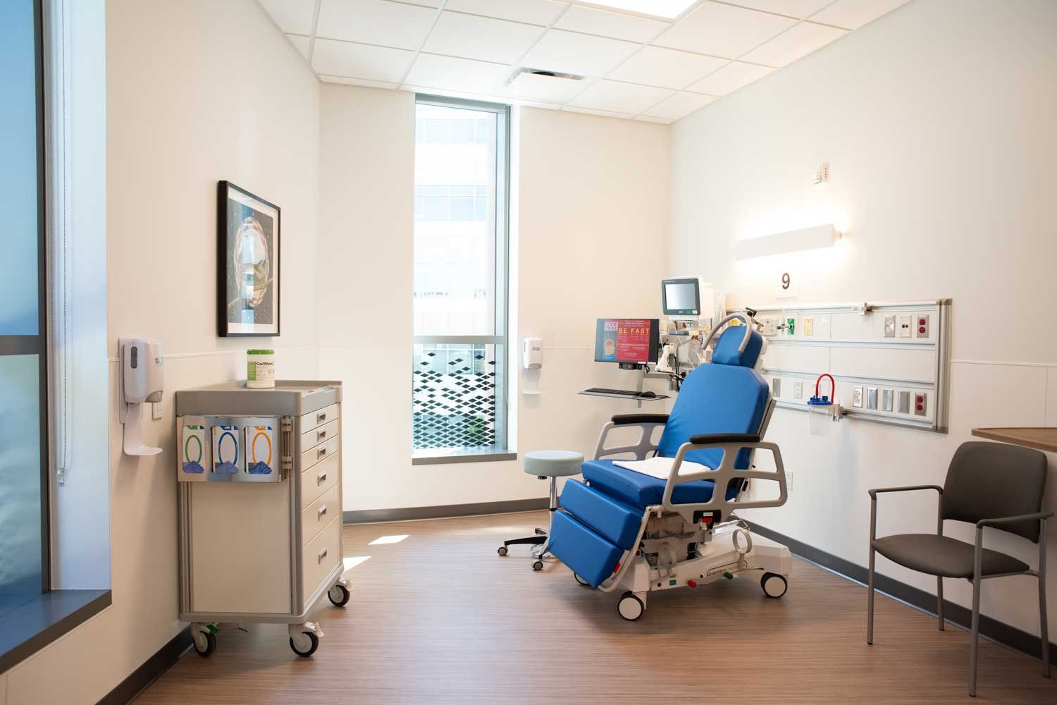 A pre-operative bay at the Bayfront medical center.