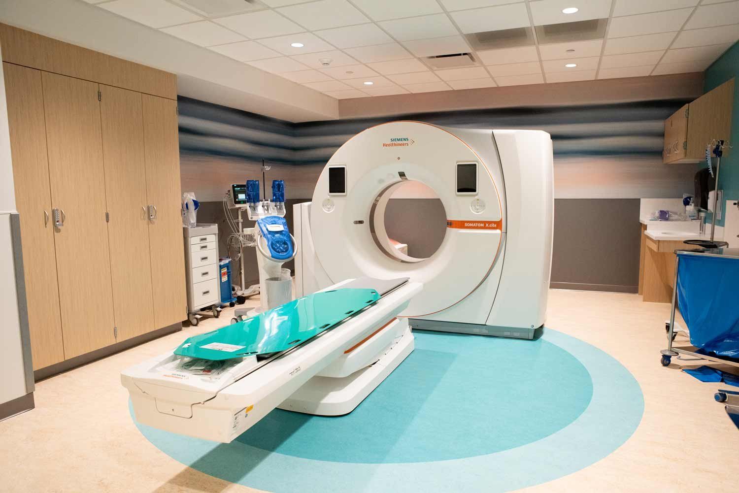 A C T scan machine at the Bayfront medical center.