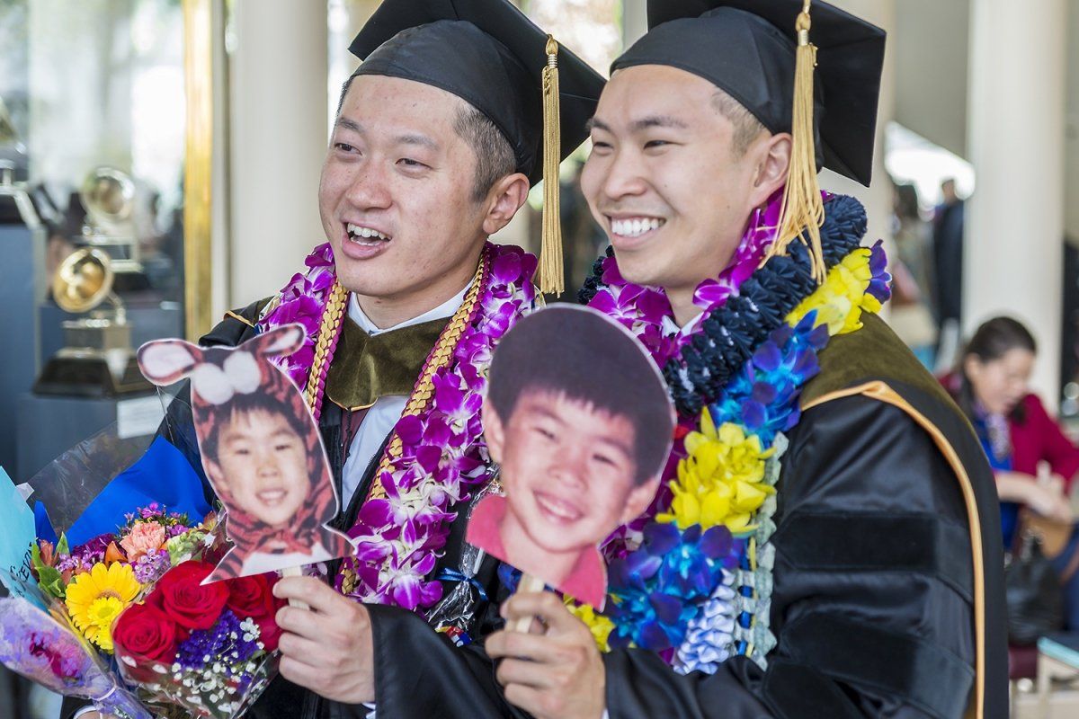 School of Pharmacy graduates  Kevin Tran and Raymond Lee
