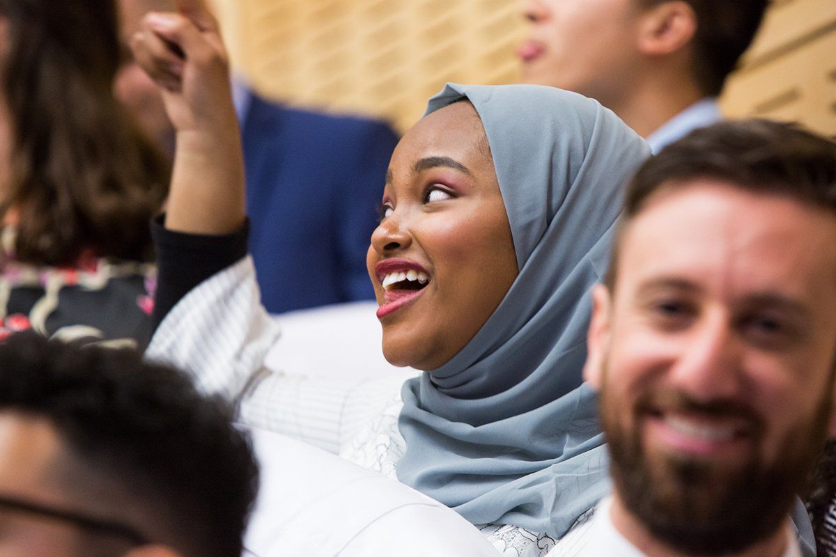 Lina Eltahir enjoying the School of Dentistry’s white coat ceremony