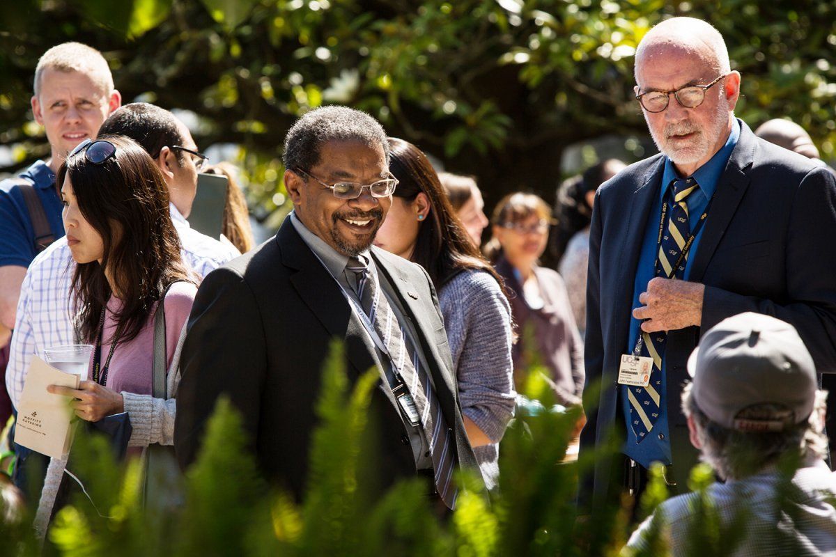 UCSF School of Medicine Dean Talmadge E. King, Jr., MD, and UCSF School of Dentistry Dean John Featherstone, PhD