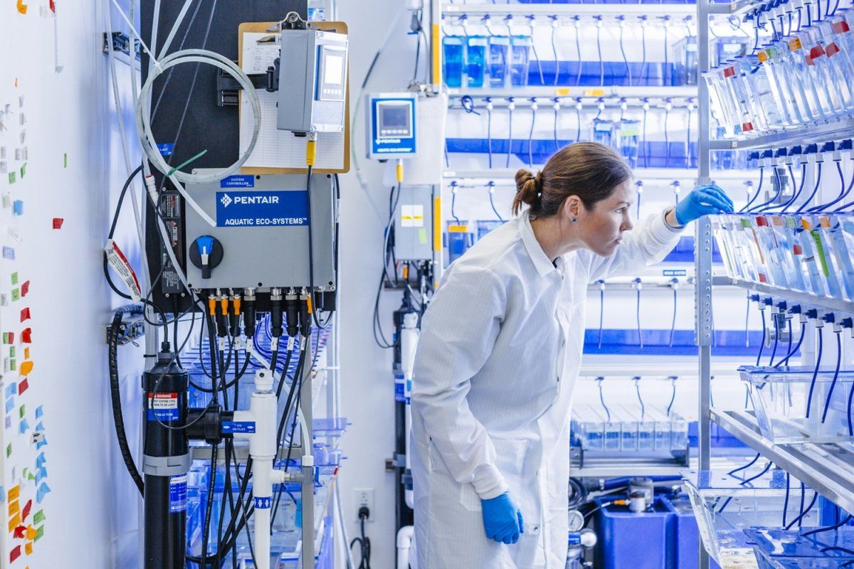 Aliesha Griffin in the laboratory