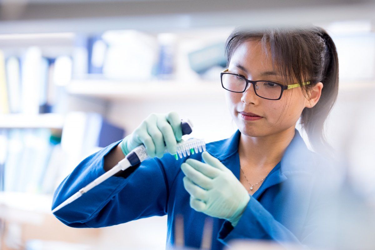 Emily Ling-Lin Pai in the laboratory