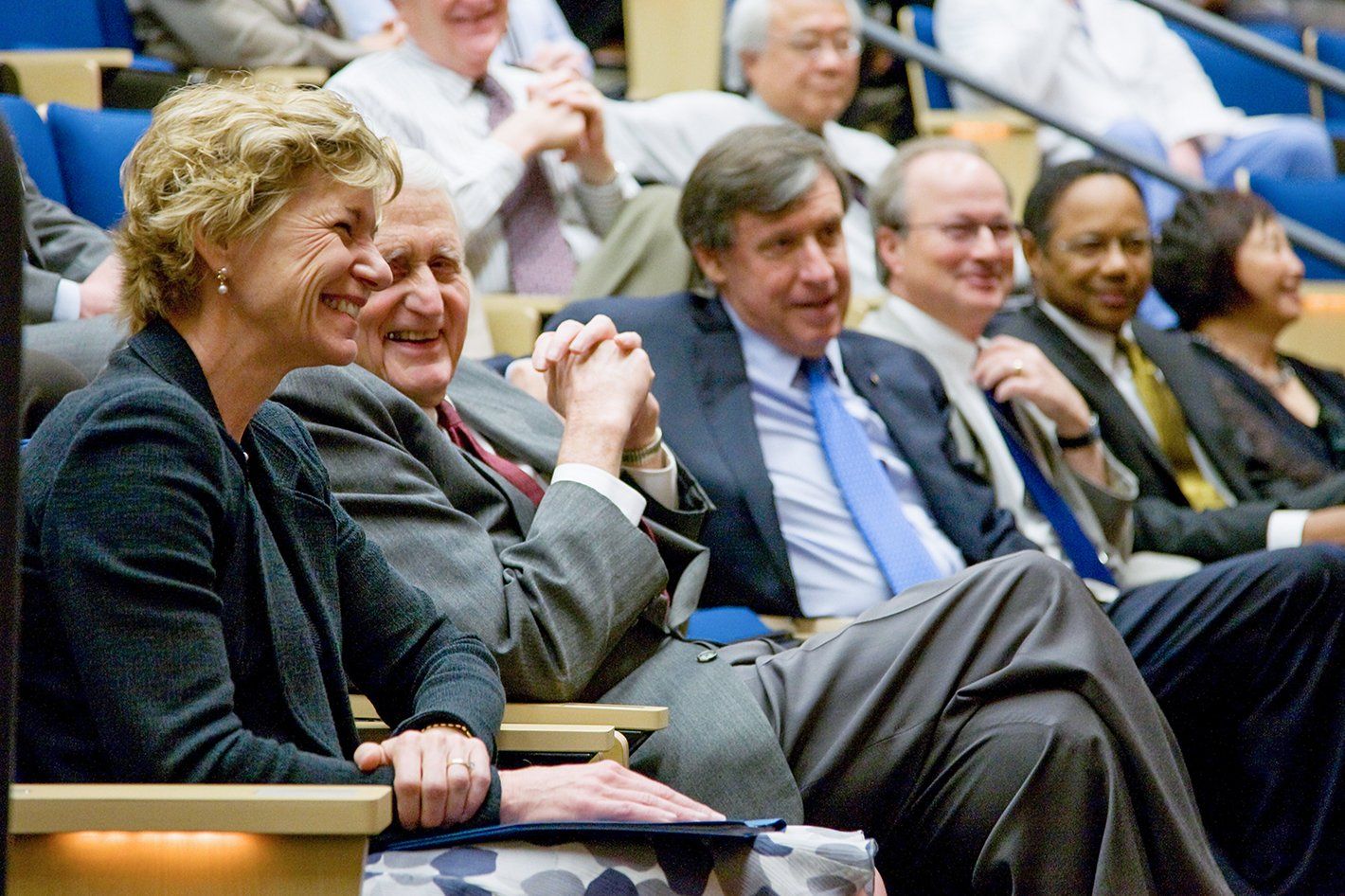 Former UCSF Chancellor Susan Desmond-Hellmann (left), MD, with Lloyd “Holly” Smith Jr.