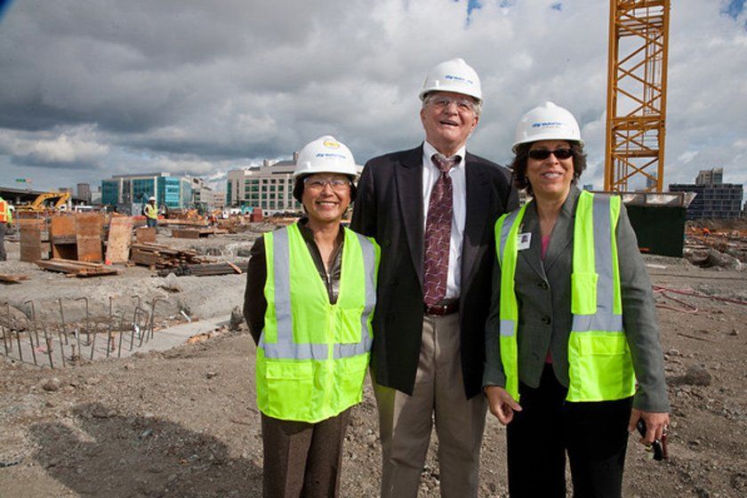  Ivy Chiao, J. Stewart Eckblad, and Cindy Lima at the construction site
