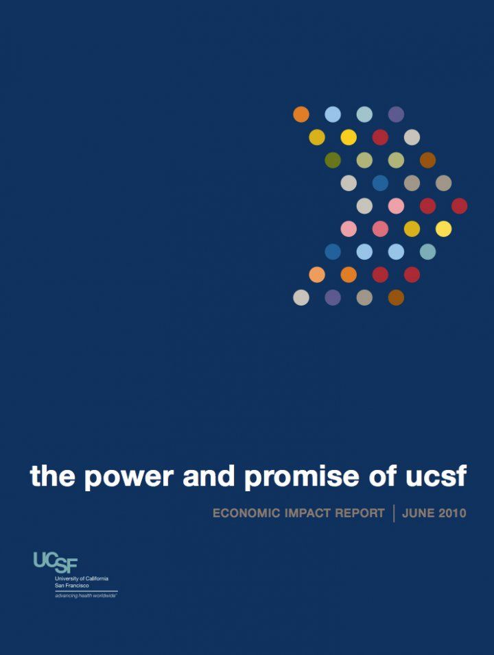 Cover of the 2010 Economic Impact Report with a right-facing arrow