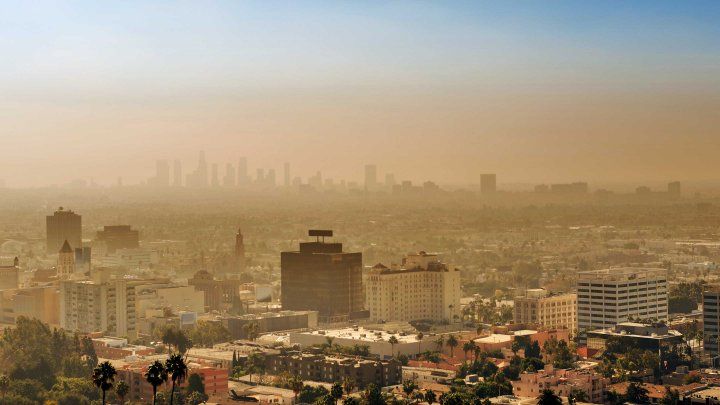 Smog over Los Angeles. 