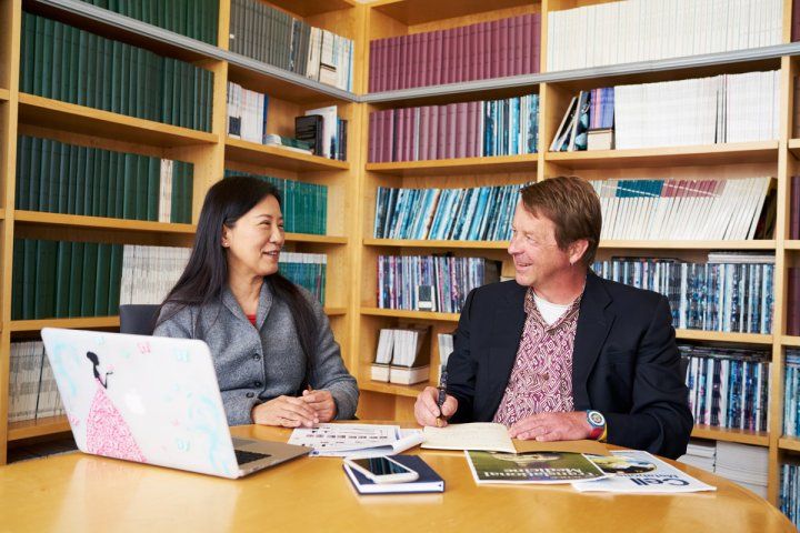 Ying Hui Fu and Louis Ptacek smiling