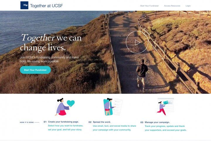 a screenshot of the Together fundraising page