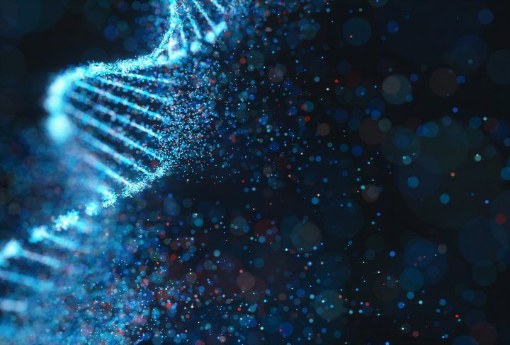 illustration of DNA strand dissolving