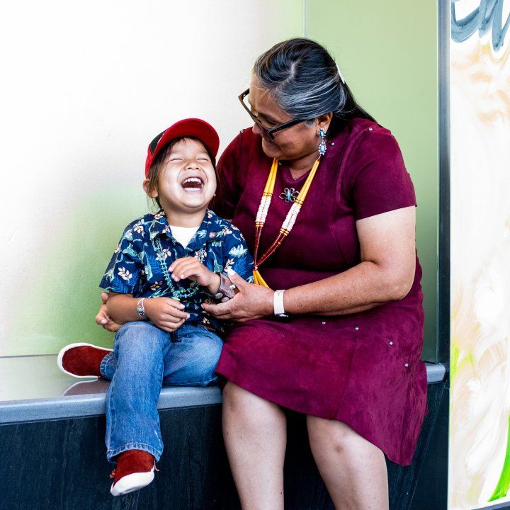 HT, born with bubble boy disease, laughs with his grandmother 