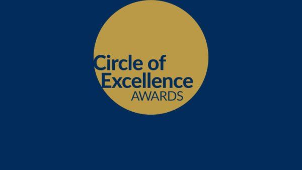 Yellow logo that reads "Circle of Excellence Awards"