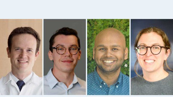 A composite image of headshots of Josiah Gerdt, Mark Pownall, Sakeen Kashem, and Balyn Zaro.