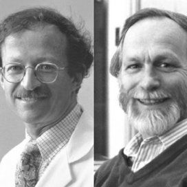 Photo of J. Michael Bishop, MD, & Harold Varmus, MD