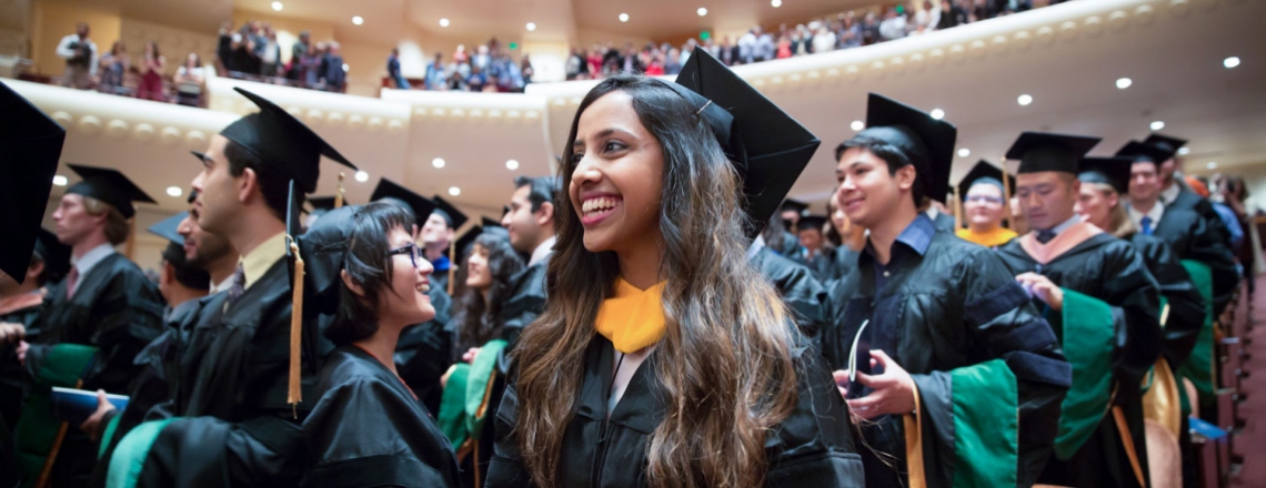 UCSF medical students during their commencement ceremony