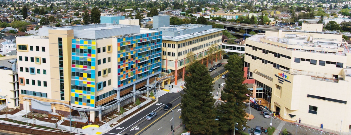 aerial view of the UCSF Benioff Children's Hospital Oakland campus