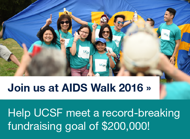 Join UCSF at AIDS Walk 2016, and help us raise an unprecedented $200,000