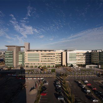 The UCSF Medical Center at Mission Bay from a distance