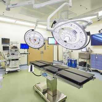 A state-of-the-art operating room in the Bakar Cancer Hospital