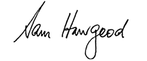 Signature of Sam Hawgood.