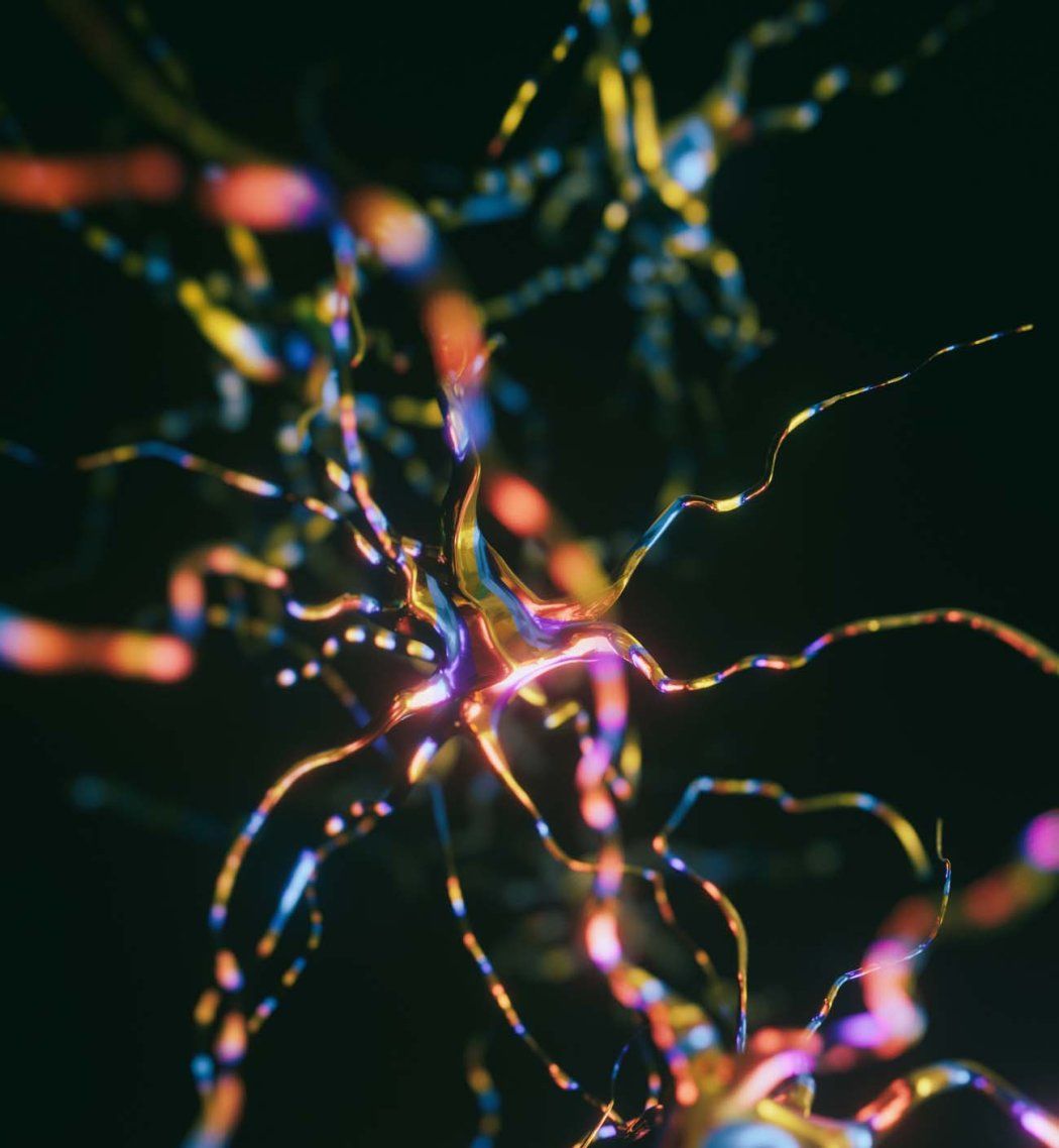 3D rendering of neurons firing
