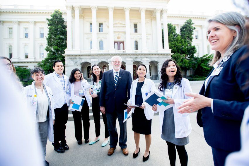 UCSF PRIME-US medical school students visit the State Capitol to advocate for expanded funding for PRIME statewide.